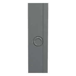 Ducto cuadrado embisagrado 6.5 x 6.5 cm, fabricado en lámina de acero al carbón, hasta 67 cables Cat6,  incluye cople con tornillería y 1 knock out por lado