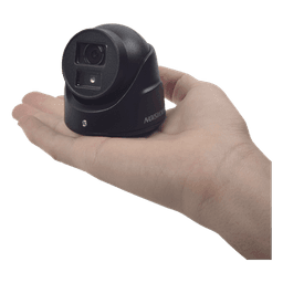Ultra Mini Turret TURBO 2 Megapixeles (1080p) / Gran Angular / Lente 2.8 mm / 20 mts IR EXIR / Exterior IP67 / 4 Tecnologías (TVI / AHD / CVBS) / dWDR / Color Negro