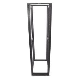 Rack de Cuatro Postes Estándar de 19", Rieles Numerados y Roscados #12-24, Profundidad Máxima de 30 in, 45 Unidades de Rack, Color Negro