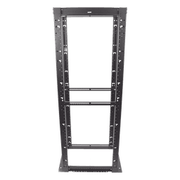 Rack de Cuatro Postes Estándar de 19", Rieles Numerados y Roscados #12-24, Profundidad Máxima de 30 in, 45 Unidades de Rack, Color Negro