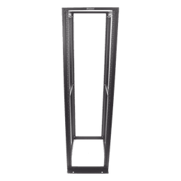 Rack de Cuatro Postes Estándar de 19", Rieles Numerados y Roscados #12-24, Profundidad Máxima de 30 in, 45 Unidades de Rack, Color Negro