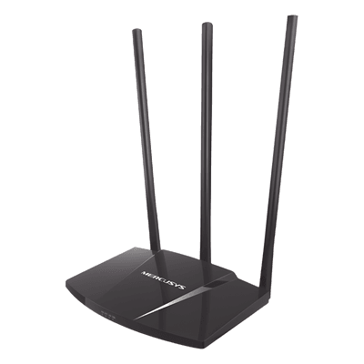 Router N de alta potencia 300 Mbps / 1 Puerto WAN 10/100 / 3 Puertos LAN 10/100 / Chip PA (potencia transmisión 2x) / 3 Antenas de 7 dBi
