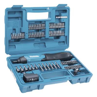 Atornillador Reversible (Broquero 1/4) de 220 RPM con Cargador USB (Incluye 81 Puntas).