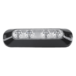 Luz Auxiliar LED / 4 LEDs Bicolor Rojo/Azul / 22 Patrones de Destello / Voltaje Universal 12-24 VCC / Interior y Exterior