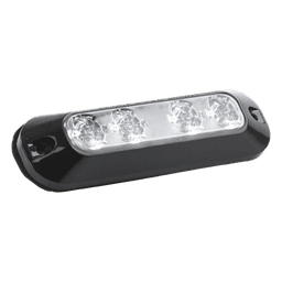 Luz Auxiliar LED / 4 LEDs Bicolor Rojo/Azul / 22 Patrones de Destello / Voltaje Universal 12-24 VCC / Interior y Exterior