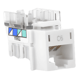 Jack RJ45 / Categoría 6 / 8 Conductores / Snap-In para Frame 6 Puertos / Color Blanco