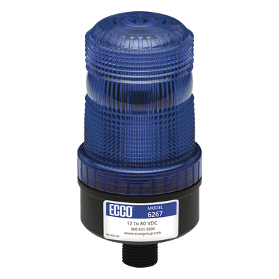 Mini baliza de LED color azul montaje permanente SAE Clase III