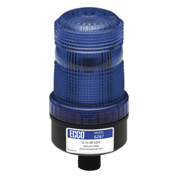 Mini baliza de LED color azul montaje permanente SAE Clase III
