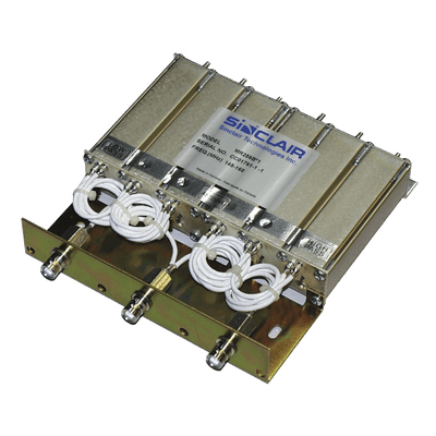 Duplexer Móvil Rechazo de Banda, 155-174 MHz, 6 Cavidades, 15-18 MHz de Separación, 50 Watt, BNC Hembras.