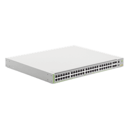 Switch PoE+ Administrable CentreCOM GS980M, Capa 3 de 48 puertos 10/100/1000Mbps + 4 SFP Gigabit, 740 W