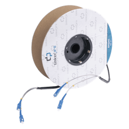 Carrete de Fibra Óptica Monomodo con Conectores SC-SC Duplex, Reforzada con Kevlar, de 50 Metros (164.04 Pies), Para Instalaciones Subterráneas por Tubería