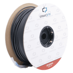 Carrete de Fibra Óptica Monomodo con Conectores SC-SC Duplex, Reforzada con Kevlar, de 200 Metros (656.17 Pies), Para Instalaciones Subterráneas por Tubería