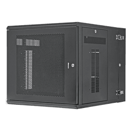 Gabinete PanZone de Montaje en Pared, de 19in, Puerta Perforada, 12 UR, 762mm de Profundidad, Color Negro