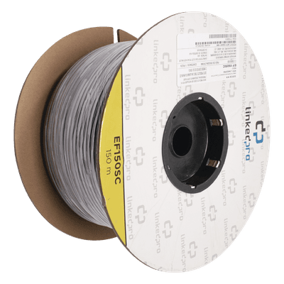 Carrete de Fibra Óptica Monomodo con Conectores SC-SC Duplex, Reforzada con Kevlar, de 150 Metros (492.13 Pies), Para Instalaciones Subterráneas por Tubería