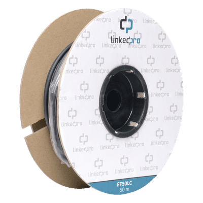 Carrete de Fibra Óptica Monomodo con Conectores LC-LC Duplex, Reforzada con Kevlar, de 50 Metros (164.04 Pies), Para Instalaciones Subterráneas por Tubería