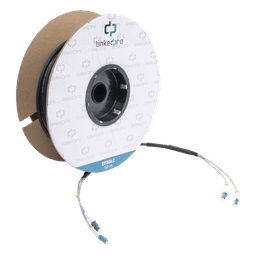 Carrete de Fibra Óptica Monomodo con Conectores LC-LC Duplex, Reforzada con Kevlar, de 50 Metros (164.04 Pies), Para Instalaciones Subterráneas por Tubería