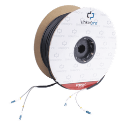 Carrete de Fibra Óptica Monomodo con Conectores LC-LC Duplex, Reforzada con Kevlar, de 200 Metros (656.17 Pies), Para Instalaciones Subterráneas por Tubería
