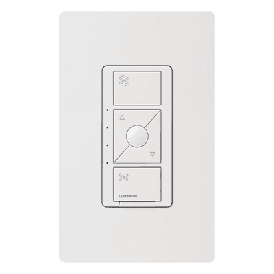 Control de velocidad inalámbrico Caseta Wireless para ventilador de techo de paletas, 120 V, 1.5 A, unipolar, requiere neutro, color blanco