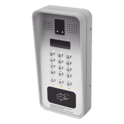 Video portero IP/SIP Con Cámara y pantalla LCD, 2 Relevadores Integrados (entrada y salida), Onvif y lector de tarjetas RFID, puerto WIEGAND (entrada).