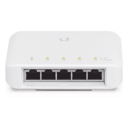 Switch UniFi FLEX de 5 puertos para semi-exterior IP55 (1 x PoE de entrada 802.3af/at/bt y 4 puertos PoE de salida 802.3af)