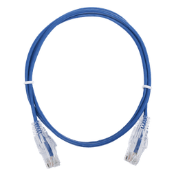 Cable de Parcheo Slim UTP Cat6 - 1 Metro (3.28 Pies), Azul, Diámetro Reducido (28 AWG)