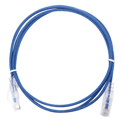 Cable de Parcheo Slim UTP Cat6 - 1.5 Metros (4.92 Pies) Azul Diámetro Reducido (28 AWG)