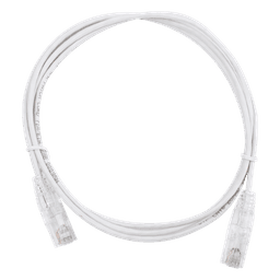 Cable de Parcheo Slim UTP Cat6 - 1.5 Metros (4.92 Pies) Blanco Diámetro Reducido (28 AWG)