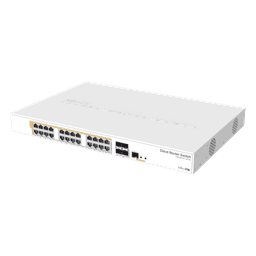 CRS328-24P-4S+RM - 24 port Gigabit Ethernet router/switch with four 10Gbps SFP+ 