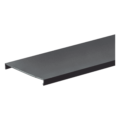 Tapa para Canaleta Ranurada Tipo G, de 82.6 mm de Ancho, 1828.8 mm de Largo, Color Negro