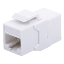Acoplador UTP Cat6A Hembra RJ45 a RJ45 Hembra Color Blanco