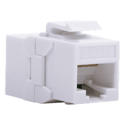 Acoplador UTP Cat6A Hembra RJ45 a RJ45 Hembra Color Blanco