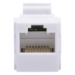 Acoplador UTP Cat6A Hembra RJ45 a RJ45 Hembra Color Blanco