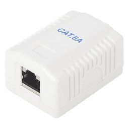 Caja de Pared con 1 Puerto, Incluye 1 Jack STP Cat6A