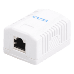 Caja de Pared con 1 Puerto, Incluye 1 Jack STP Cat6A