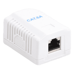 Caja de Pared con 1 Puerto, Incluye 1 Jack STP Cat6A