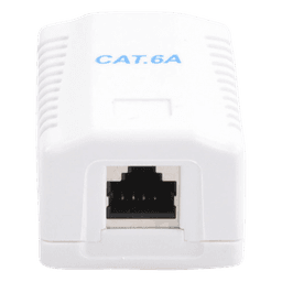 Caja de Pared con 1 Puerto, Incluye 1 Jack STP Cat6A