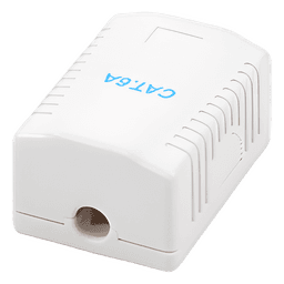 Caja de Pared / 1 Puerto / Cat6A / UTP Sin Blindaje / T568A/B / 125 VAC / 1.5 A / AWG 23-26