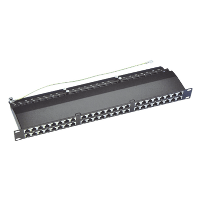 Panel de Parcheo de Impacto (110) Blindado de 48 Puertos Cat6A