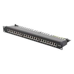 Panel de Parcheo de Impacto (110) Blindado de 24 Puertos Cat6A