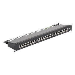 Panel de Parcheo de Impacto (110) Blindado de 24 Puertos Cat6A