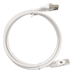 Patch Cord Cat6A 10G Blindado 0.5 Metros (1.64 Pies) Blanco