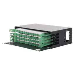 Distribuidor de Fibra Óptica con Bandejas Deslizables, Vacío, 19 Pulgadas (48.26 cm), Acepta 48 Adaptadores LC Duplex o LC Simplex o 48 SC Simplex, 3U