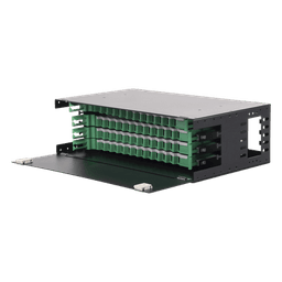 Distribuidor de Fibra Óptica con Bandejas Deslizables, Vacío, 19 Pulgadas (48.26 cm), Acepta 48 Adaptadores LC Duplex o LC Simplex o 48 SC Simplex, 3U