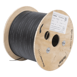 Carrete de 1 km de Fibra Óptica Drop, Interior/Exterior G.657A2 Monomodo de 1 Hilo (Unifibra), Dieléctrica, Forro Negro