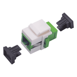 Acoplador Keystone de Fibra Óptica Monomodo SC/APC Simplex a SC/APC