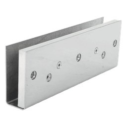 Montaje en "U" para Puertas de Vidrio /1/2" de Grosor/  Uso con chapas de 600 y 750 lbs / Ajuste por Opresores
