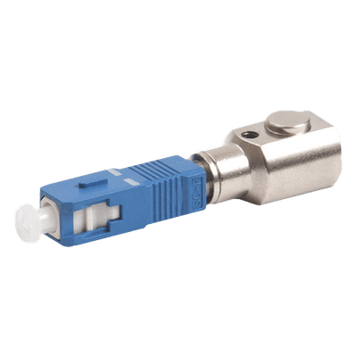 Adaptador de Fibra Óptica Desnuda para Realizar Mediciones y Pruebas en Hilos de Fibra sin Conector