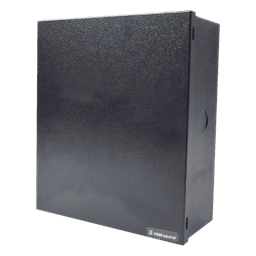 Gabinete para Fuente Línea PRO y SYSRMTXT, con preparación para instalar panel SP400 o serie runner.