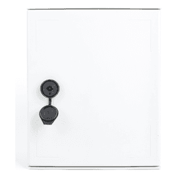 Gabinete de Poliéster IP65 Uso en Intemperie (250 x 300 x 140 mm) con Placa Trasera Interior de Plástico (Incluye Chapa y Llave).