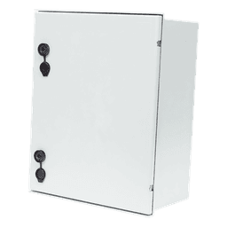 Gabinete de Poliéster IP65 Uso en Intemperie (400 x 500 x 200 mm) con Placa Trasera Interior de Plástico (Incluye Chapa y Llave).
